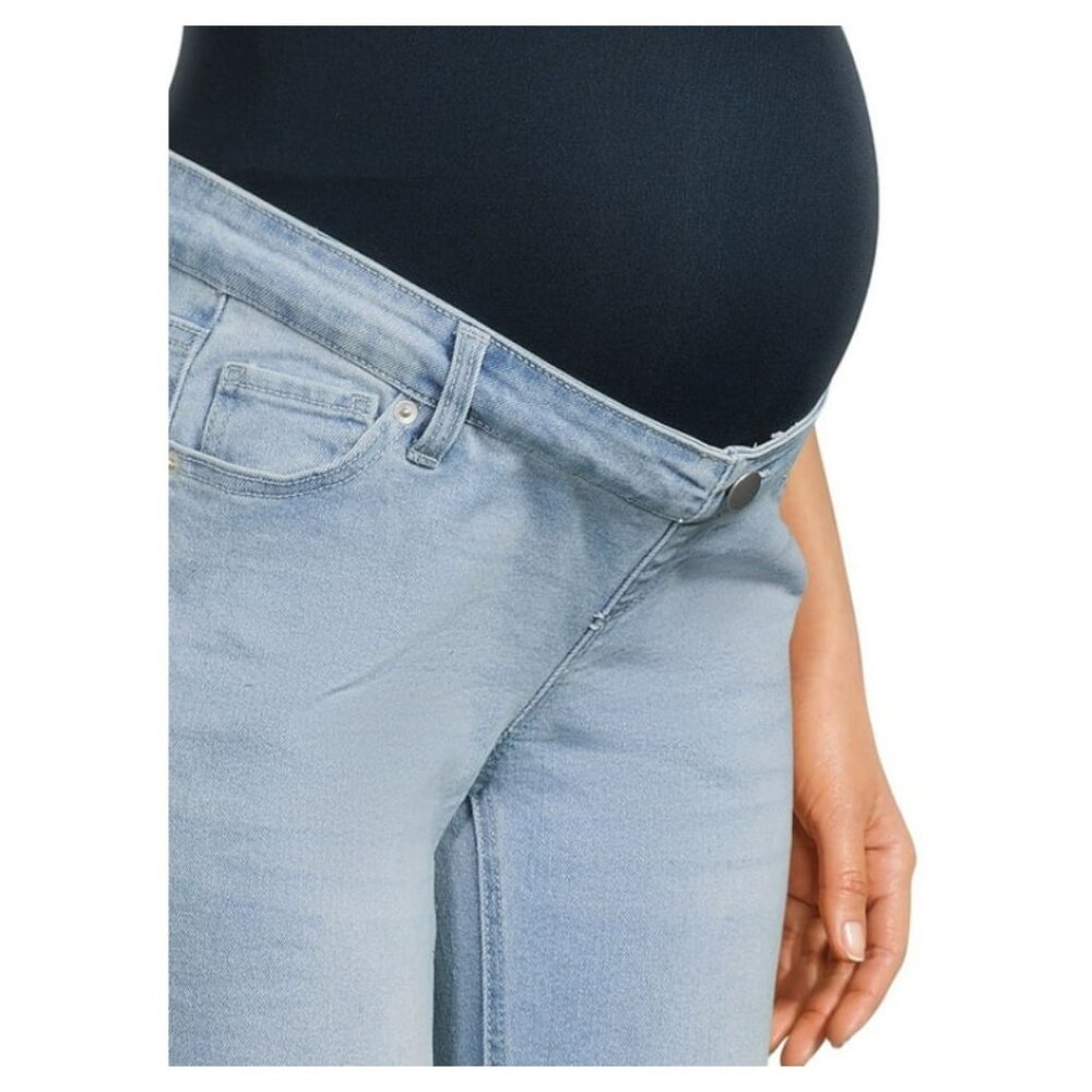 Time and Tru Women's Maternity  Straight Jeans with Belly Band Size S (4-6)